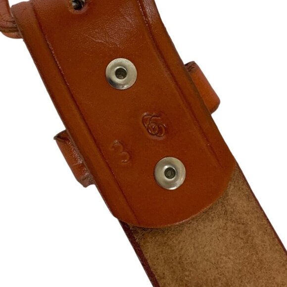 Tooled Leather Belt With Braided Detail & Embossed Design Size 36 Made in Mexico - Picture 5 of 6